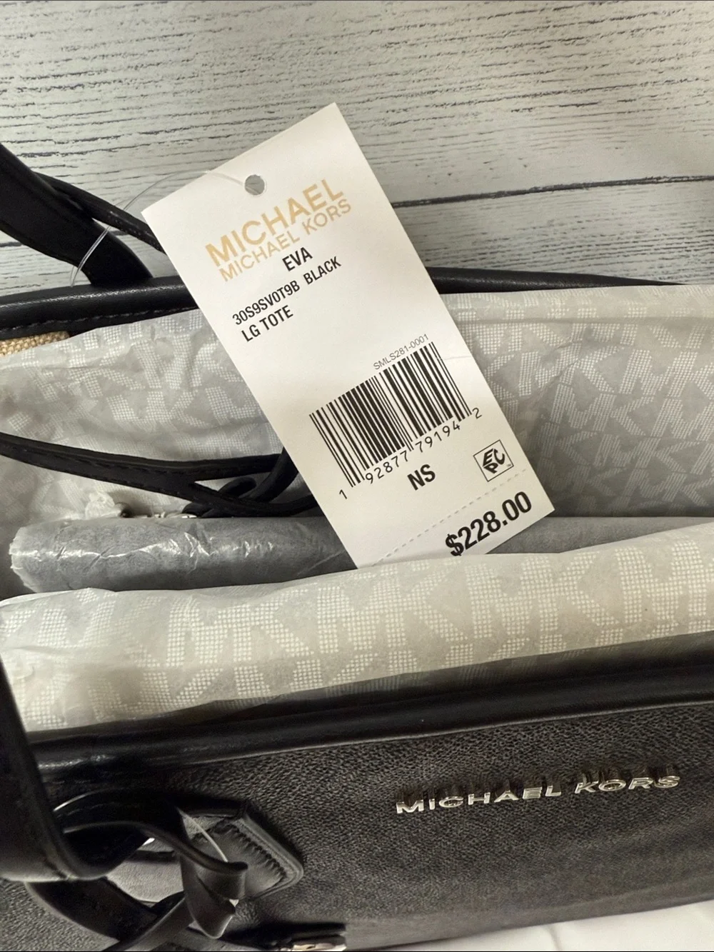 NWT Michael Kors Eva Large Leather Tote Bag